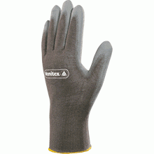 Трикотажні рукавиці  VE702GR, сіре поліуританове покриття